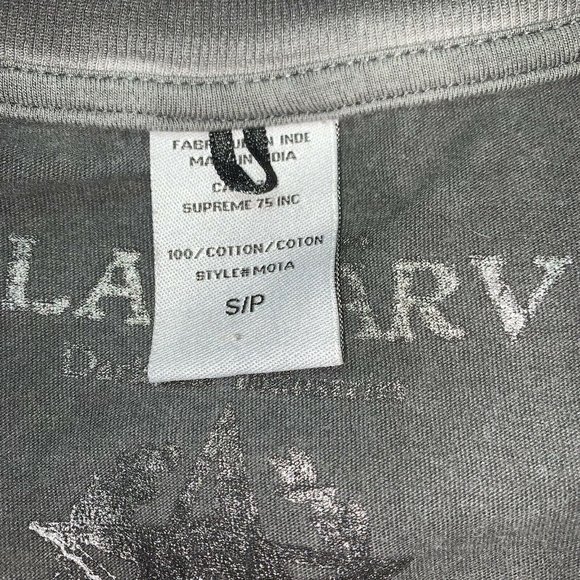 Blackarv Darkness Industries Mens Gray V-Neck Short Sleeve TShirt Size S Graphic - Picture 5 of 7